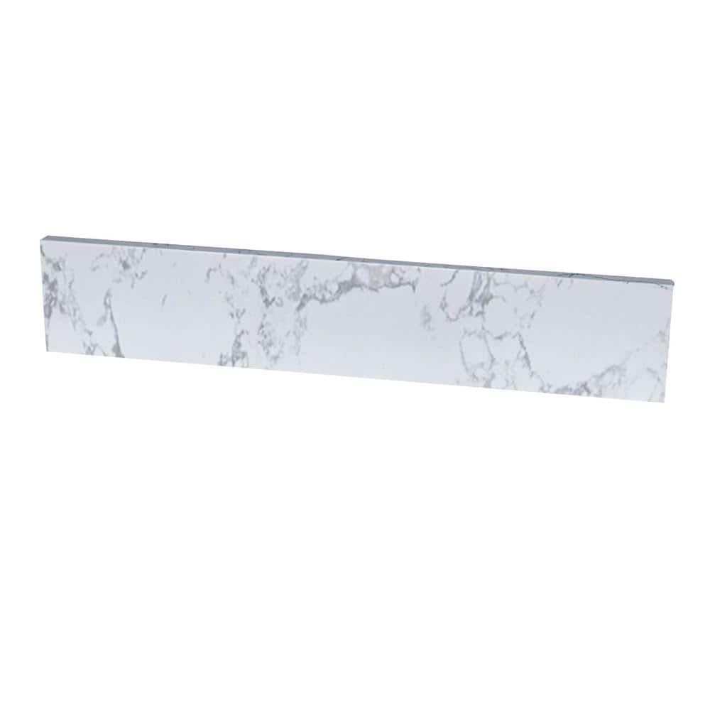 Xspracer Victoria 22 in. W x 4 in. D Marble Stone Bathroom Sidesplash