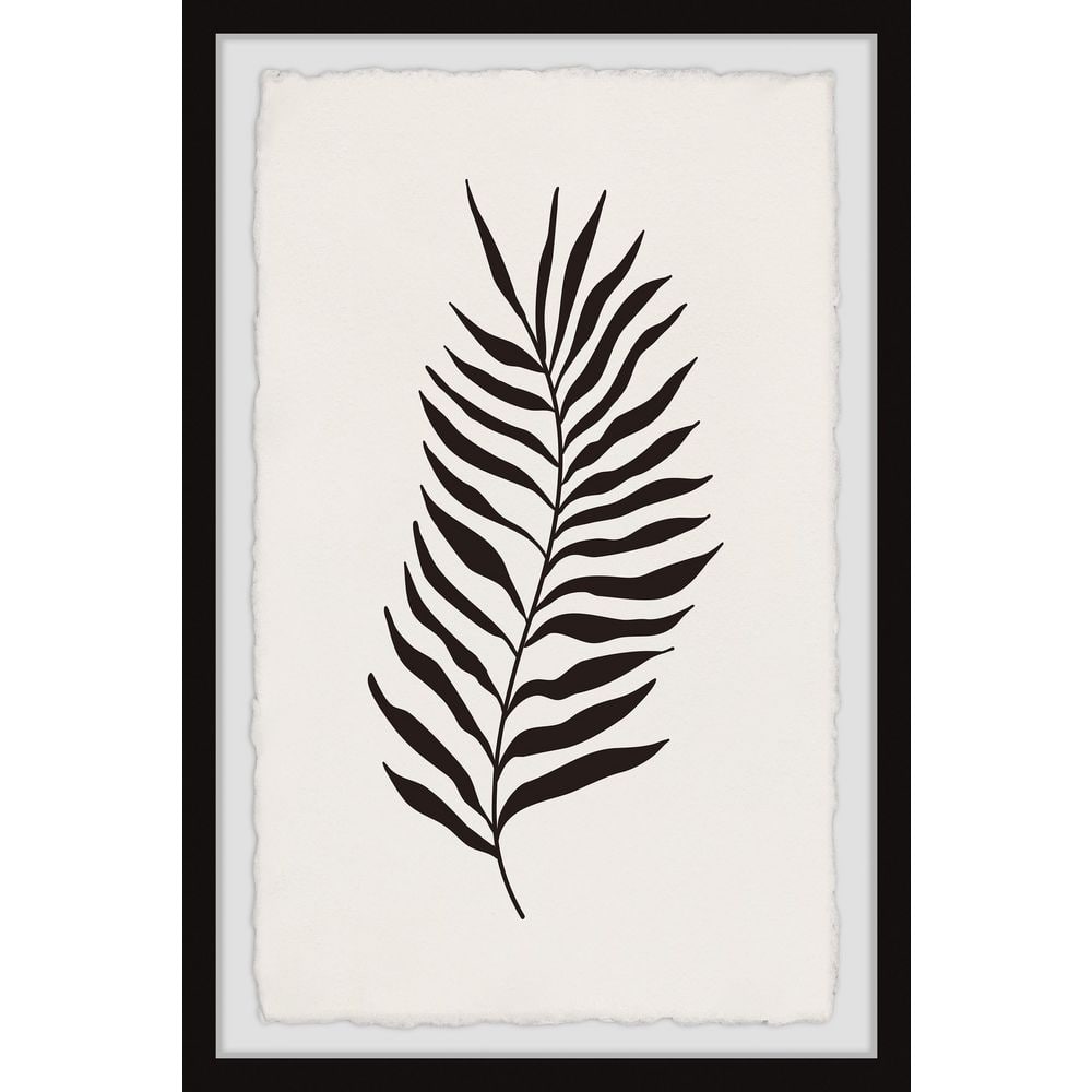 Black Fern Leaf" by Marmont Framed Nature Art Print 24 x 16 in. CMAPMP12BFPFL24 - The Depot