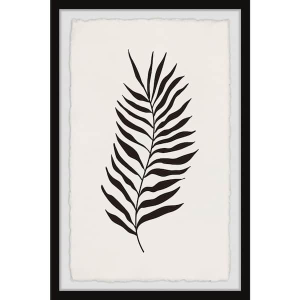 Unbranded "Black Fern Leaf" by Marmont Hill Framed Nature Art Print 24 in. x 16 in.