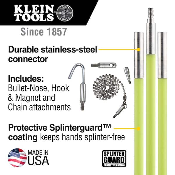 Klein Tools 5-ft Hi-Flex Glow Fish Rod (Klein Tools 50051)