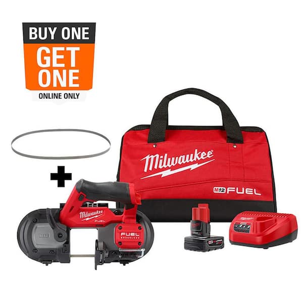 M12 FUEL 12V Lithium-Ion Cordless Compact Band Saw XC Kit with (4) Band Saw Blades
