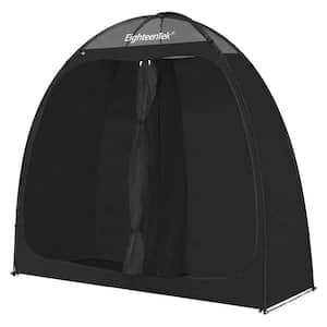83 in. x 43 in. x 80 in. Portable Pop Up Shower Tent, 2 Rooms 2 Doors PE Floor Dressing, UV Protection, Waterproof