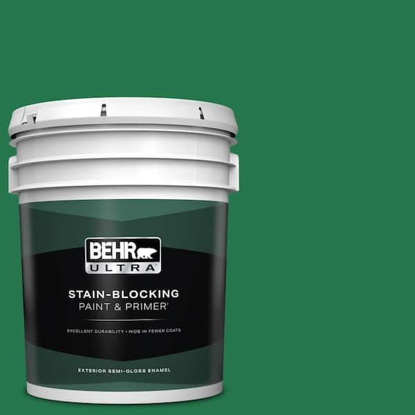 BEHR ULTRA 5 gal. #460B-7 Pine Grove Semi-Gloss Enamel Exterior Paint & Primer