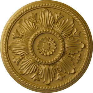 18 in. x 1-3/4 in. Edinburgh Urethane Ceiling Medallion (Fits Canopies upto 5-1/4 in.), Pharaohs Gold