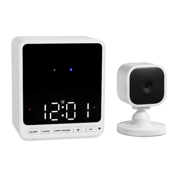 Wasserstein Alarm Clock Case for Blink Mini Indoor Camera - Cover for Low-Key Placement - White (Blink Mini Not Included)