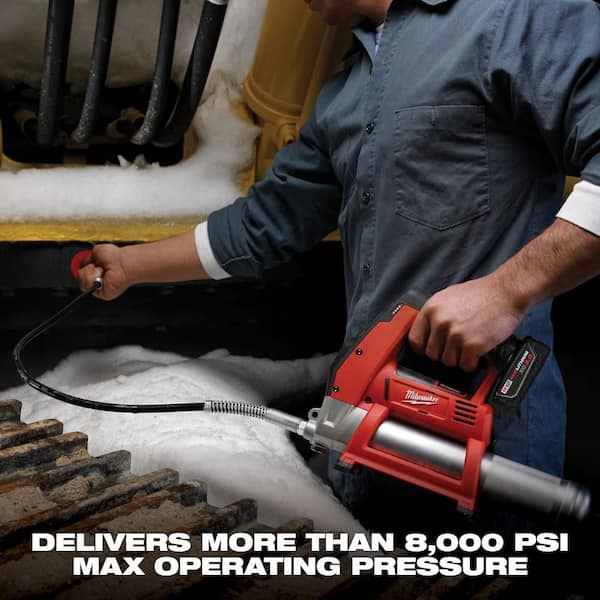 Milwaukee M12 12V Lithium-Ion Cordless Grease Gun with 2.0 Ah Compact Battery