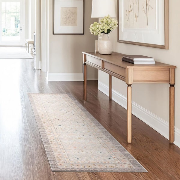 Crestwood Gray 2 ft. x 8 ft. Oriental Indoor Area Rug