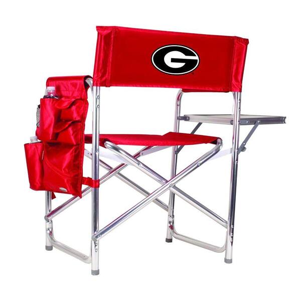 Picnic Time University of Georgia Red Sports Chair with Digital Logo