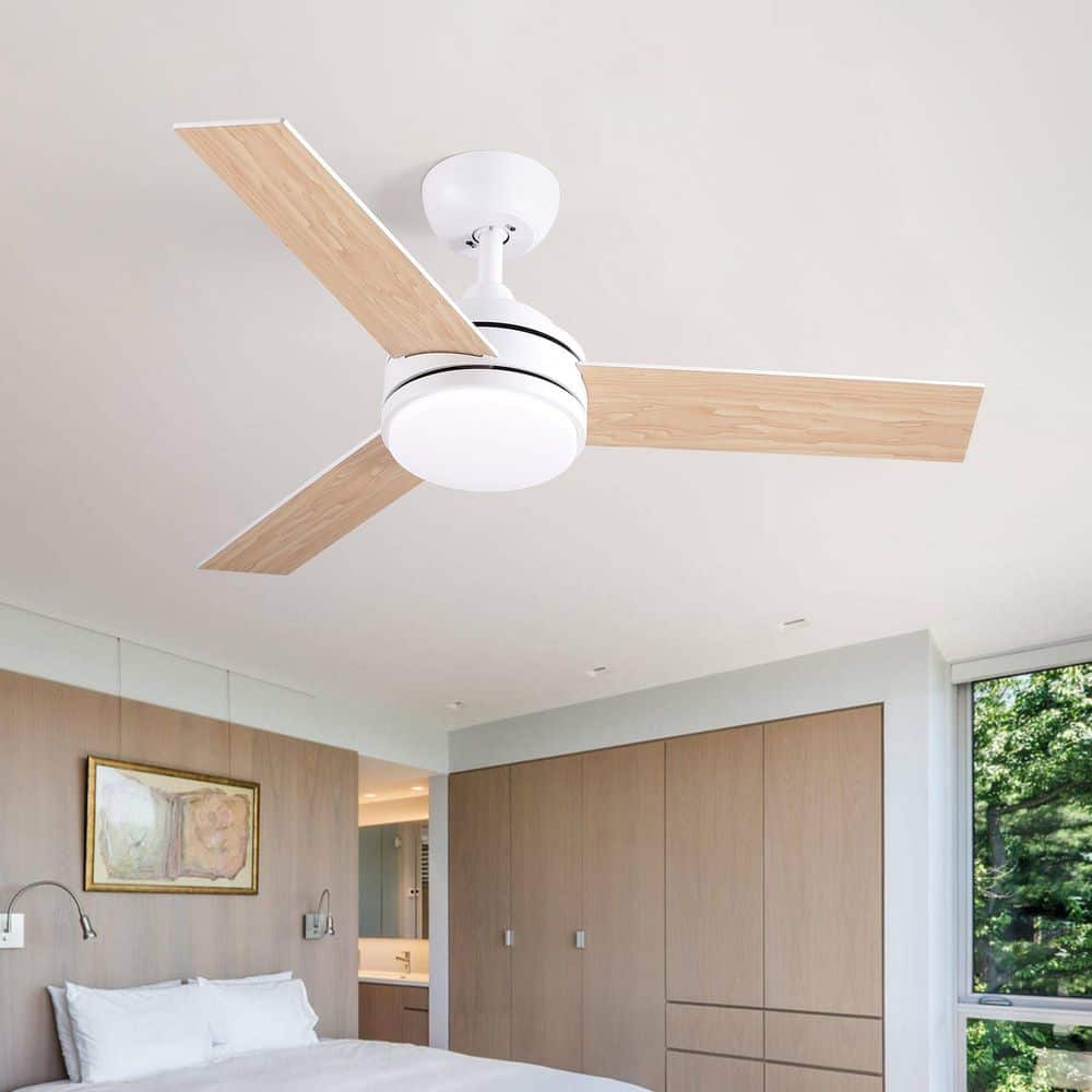 42 in. Indoor White Smart Ceiling Fan With Bright White Integrated LED, Work With Tuya APP and Voice Assistant price history on PriceWatchPro