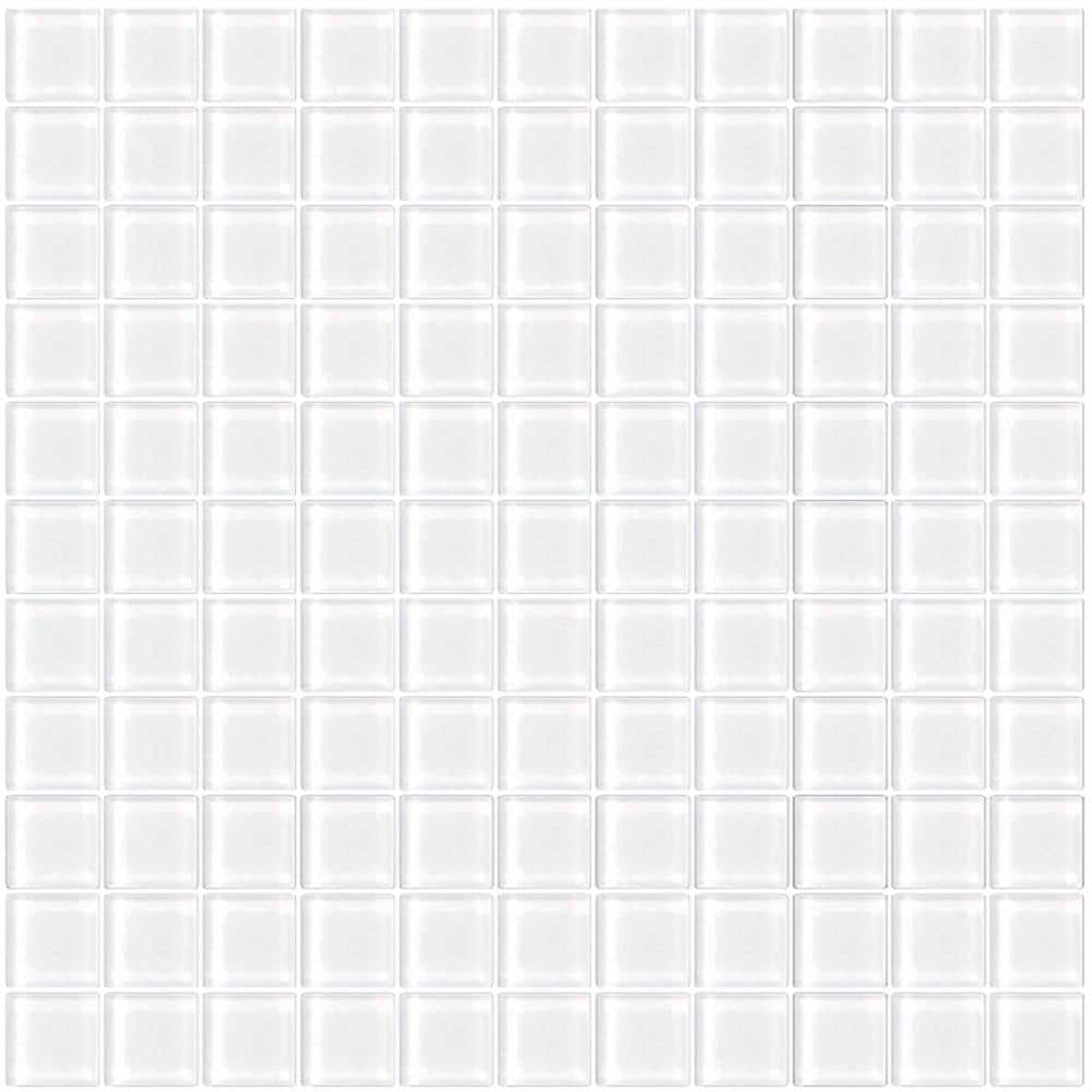 Ice White 11.8 in. x 11.8 in. 1 in. x 1 in. Polished Glass Mosaic Tile (20 Cases/193.4 sq. ft./Pallet) price history on PriceWatchPro