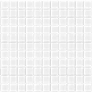 Ice White 11.8 in. x 11.8 in. 1 in. x 1 in. Polished Glass Mosaic Tile (50 Cases/483.5 sq. ft./Pallet)