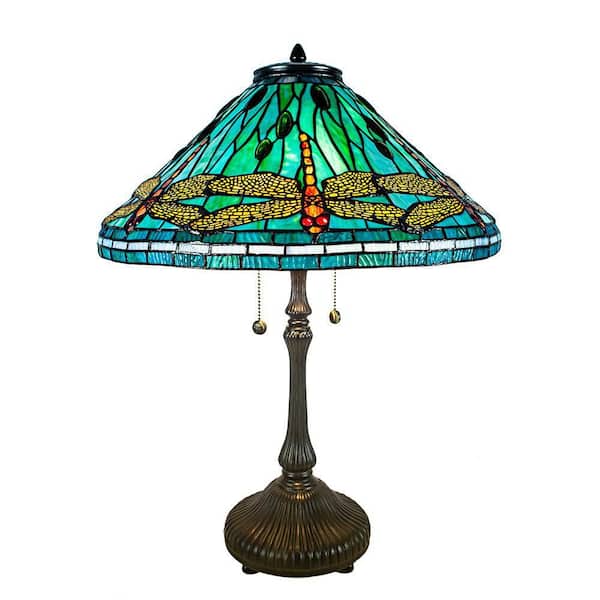 Dale Tiffany Sonata 26 .5 in. Antique Bronze Table Lamp TT21153 - The Home  Depot