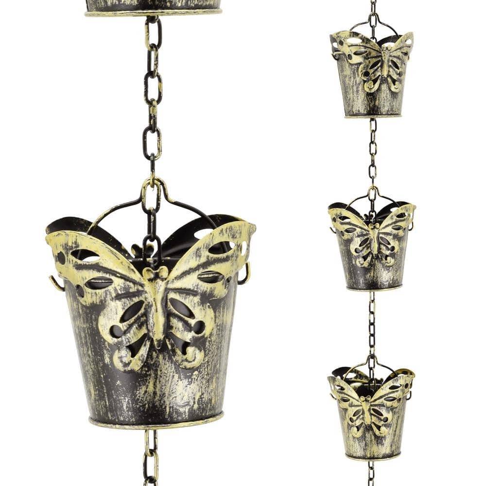 Arcadia Garden Products Rain Chain with Butterfly Pails RC02 The Home  Depot