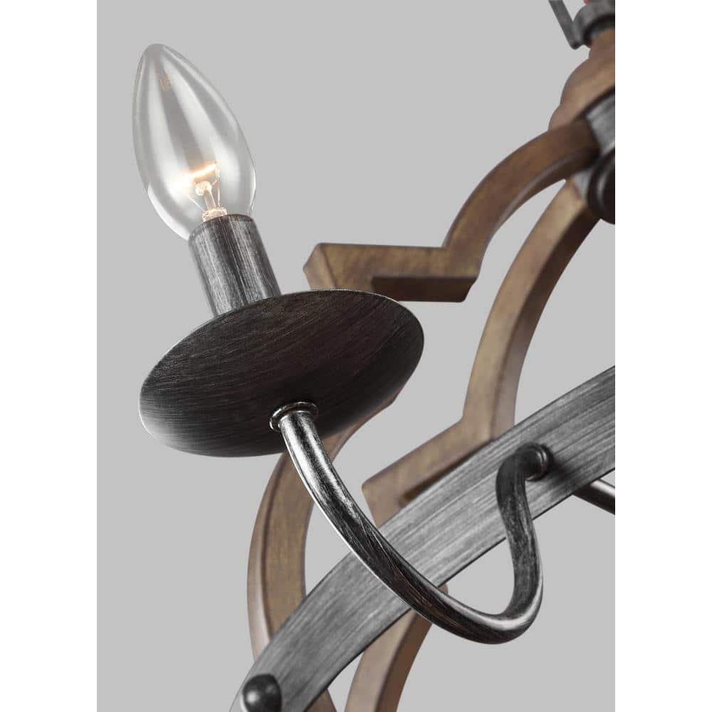 Stardust Chrome 6-Light Incandescent Candelabra Chandelier