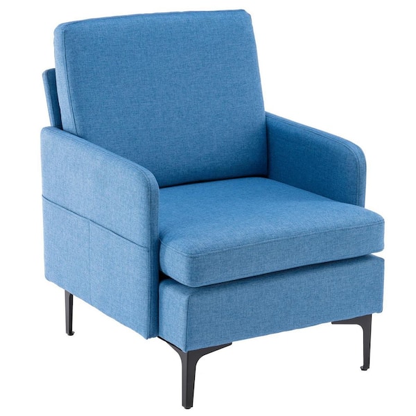 Winado Blue Mid-Century Modern Accent Chair