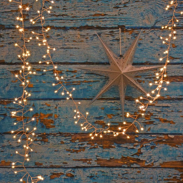 LUMABASE 300-Lights LED Copper Electric Firecracker Fairy String
