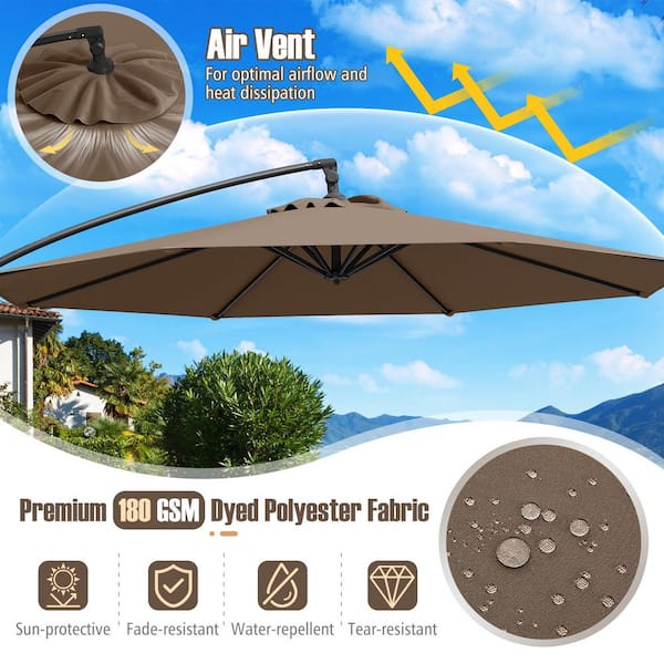 10x 13 rectangular patio table umbrella green Double-Sided Rectangular Patio Umbrella