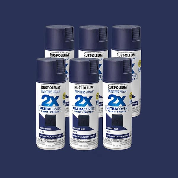 12 oz. Satin Midnight Blue General Purpose Spray Paint (6-Pack)