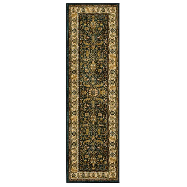 Home Decorators Collection Mariah Sapphire 2 ft. x 7 ft. Runner Rug