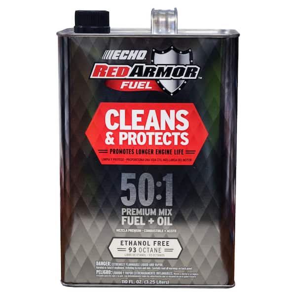 ECHO Red Armor 110 oz. 50:1 Pre-Mixed Ethanol Free 93 Octane Gasoline Fuel for 2-Stroke 2-Cycle Outdoor Power Equipment