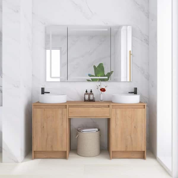 64 in - Bathroom Vanities with Tops - The Home Depot