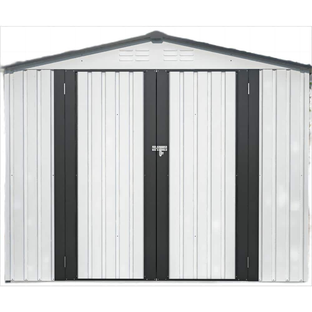 10 ft. x 8 ft. Metal Outdoor Storage Shed, All Weather Sheds with Lockable 