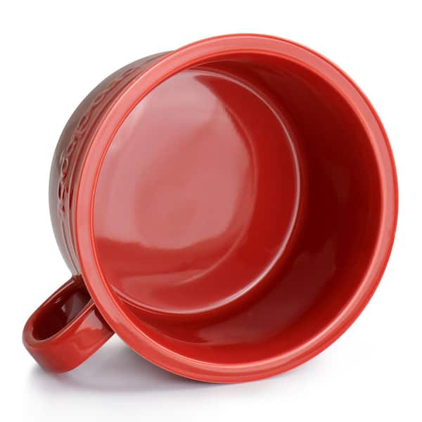 Crock-Pot Appleton 24oz Stoneware 4-Piece Soup Mug Set in Gradient Red  985118491M - The Home Depot