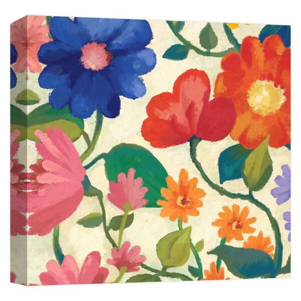PTM Images ''Spring Bouquet IV'' Canvas Abstract Wall Art 15 in. x 15 in.