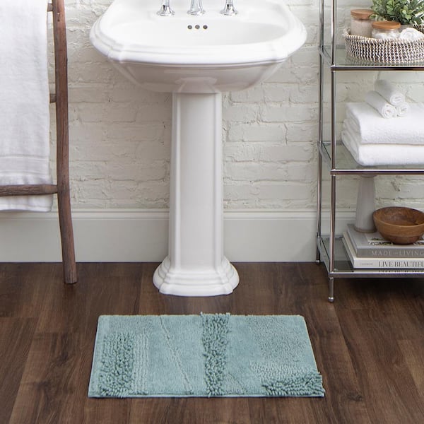 Composition Glacier 17 in. x 24 in. Cotton Bath Mat
