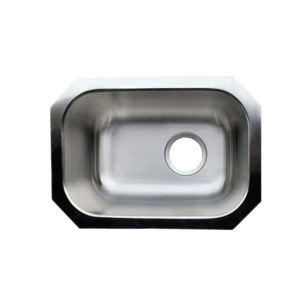 The Komponents Series 18-Gauge Stainless Steel 13 in. Undermount Single Bowl Bar Sink