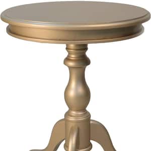 Valerie 19.5 in. Champagne Round Particle Board End Table