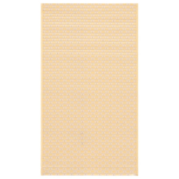 Courtyard Gold/Beige 2 ft. x 4 ft. Check Indoor/Outdoor Area Rug