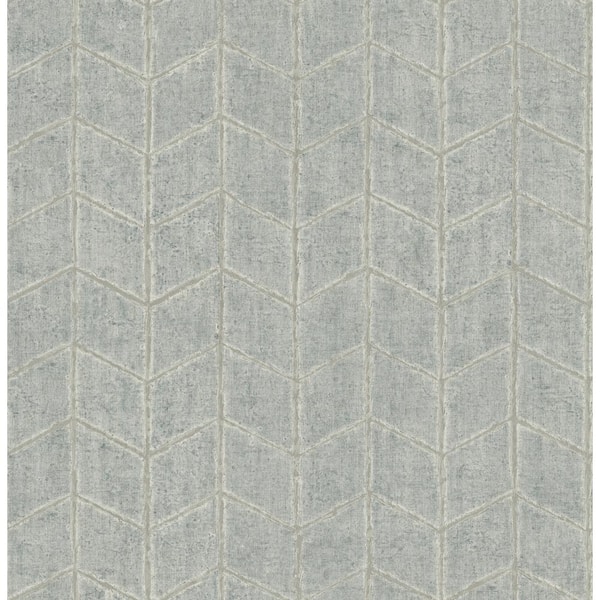 York Wallcoverings Grey Sky Flatiron Geometric Metallic Non-Pasted Non-Woven Paper Wallpaper