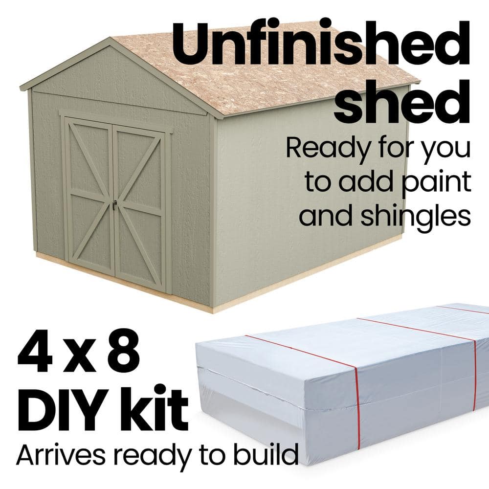 Rookwood 10x14 Red and White Wooden Storage Shed with Floor