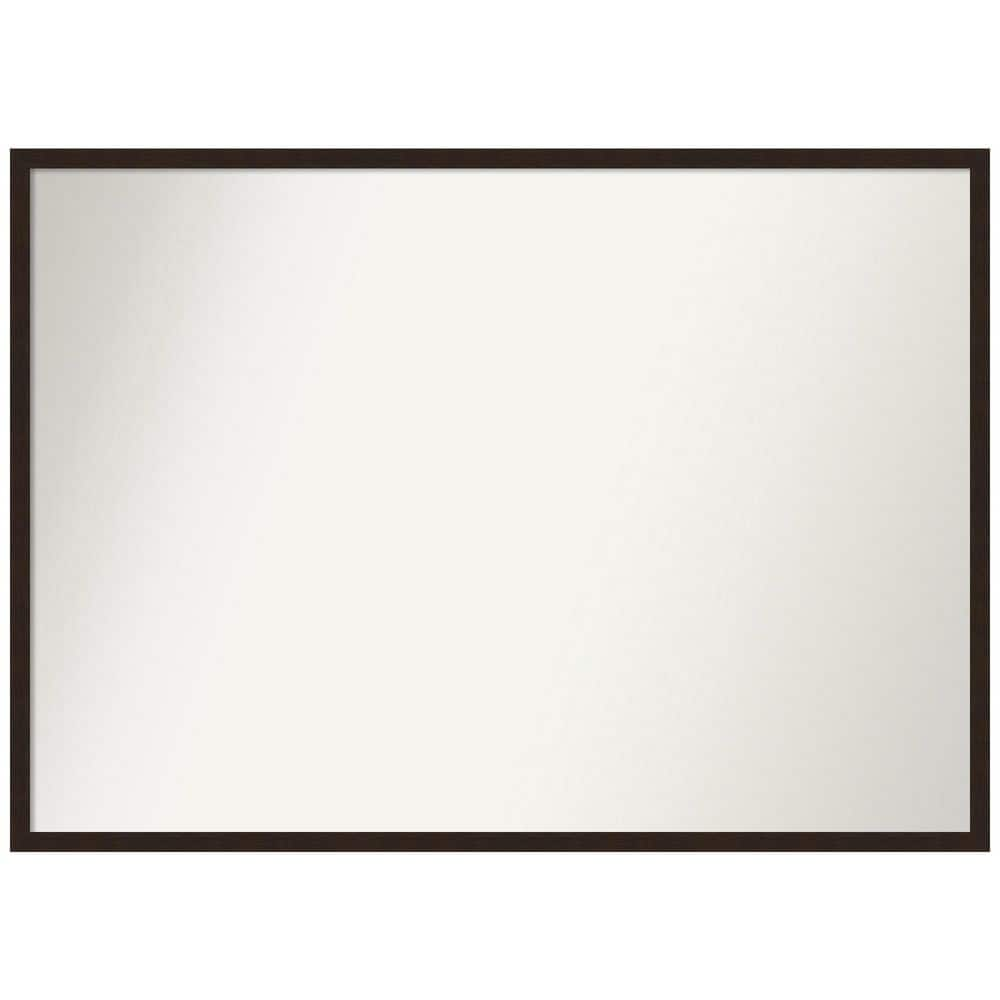 Carlisle Espresso Narrow 39 in. W x 28 in. H Non-Beveled Wood Bathroom Wall Mirror in Brown -  Amanti Art, A38867222724