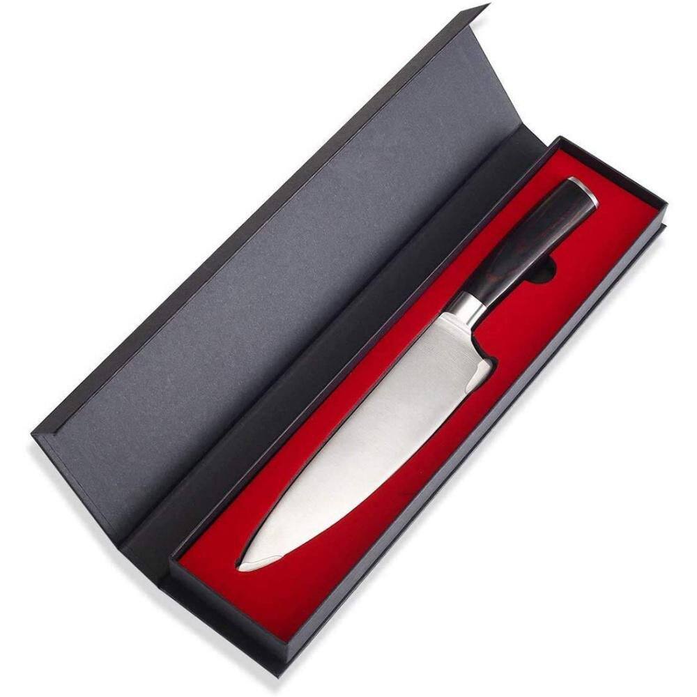 8 in. HC Steel Paring Sharp Partial Tang Japanese Chef Knife, Kitchen Gadgets with Premium Gift Box - Thumbnail 3