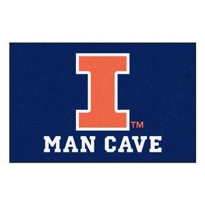 University of Illinois Blue Man Cave 2 ft. x 3 ft. Area Rug