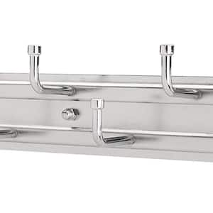 7-Hook Chrome Pull-Out Side Mount Belt Rack