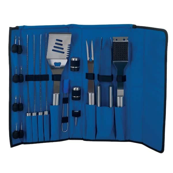 Pure Garden 20-Piece Stainless Steel Grill Tool Set with Case