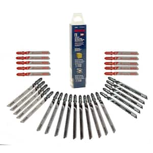 T-Shank Jig Saw Blade Set for Cutting Wood and Metal (30-Piece)