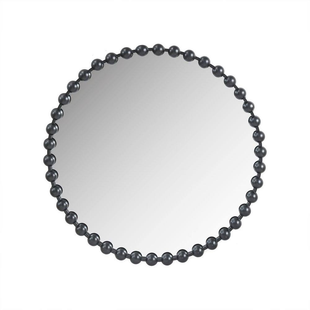 36 in. W x 36 in. H Large Round Iron Framed Wall Bathroom Vanity Mirror in 