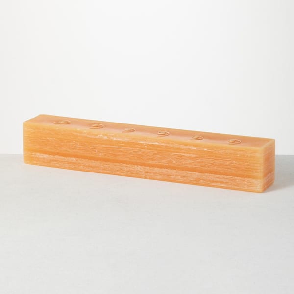 Vance Kitira 22.75 in. Amber Layered Brick Candle