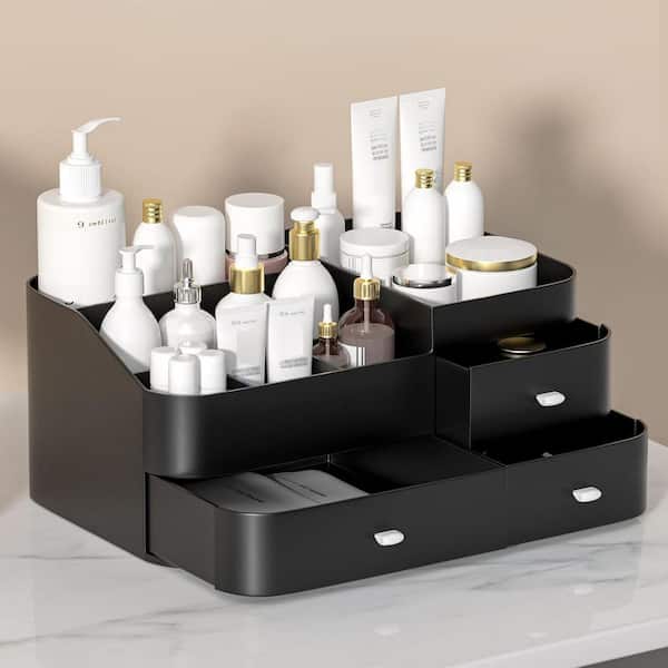 Black 13.5 in. x 6 in. Plastic Modern Jewelry Organizer