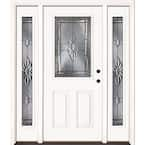 Feather River Doors 67.5 in. x 81.625 in. Rochester Patina 1/2 Lite ...