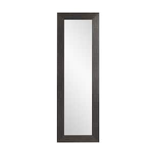 Large Black W/Silver Accents Industrial Modern Mirror (55 in. H X 21.5 in. W)