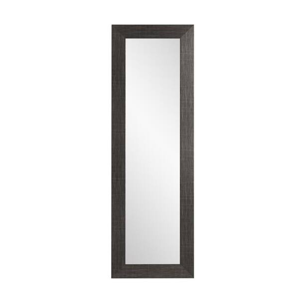 BrandtWorks Large Black W/Silver Accents Industrial Modern Mirror (55 in. H X 21.5 in. W)