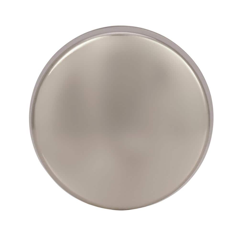 Polished Nickel Round Cabinet Knob with Mounting Hardware