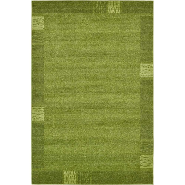 Unique Loom Del Mar Sarah Green 6' 0 x 9' 0 Area Rug