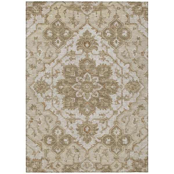 Chantille Machine Washable Indoor/Outdoor Abstract ACN3027 Beige 10 ft. x 14 ft. Area Rug