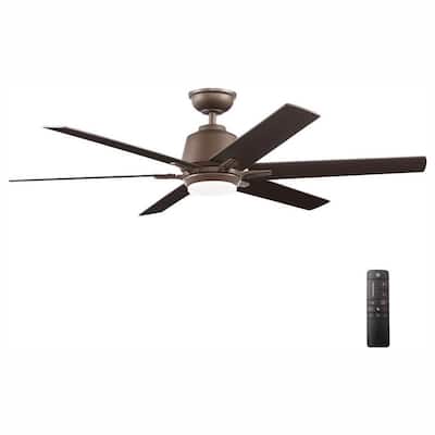 Kensgrove 54 in. Integrated LED Indoor Espresso Bronze Ceiling Fan with Light Kit and Remote Control